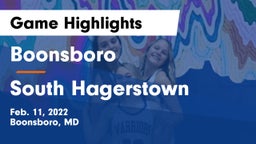 Boonsboro  vs South Hagerstown  Game Highlights - Feb. 11, 2022