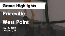 Priceville  vs West Point  Game Highlights - Jan. 3, 2022