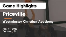 Priceville  vs Westminster Christian Academy Game Highlights - Jan. 11, 2022