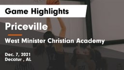 Priceville  vs West Minister Christian Academy Game Highlights - Dec. 7, 2021