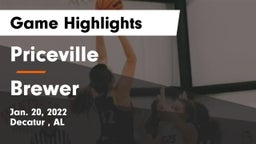 Priceville  vs Brewer  Game Highlights - Jan. 20, 2022