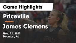 Priceville  vs James Clemens  Game Highlights - Nov. 22, 2023