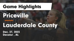 Priceville  vs Lauderdale County  Game Highlights - Dec. 27, 2023