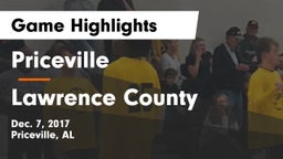 Priceville  vs Lawrence County  Game Highlights - Dec. 7, 2017