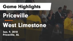 Priceville  vs West Limestone  Game Highlights - Jan. 9, 2018