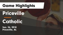 Priceville  vs Catholic Game Highlights - Jan. 26, 2018