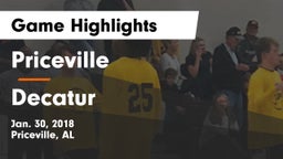 Priceville  vs Decatur Game Highlights - Jan. 30, 2018