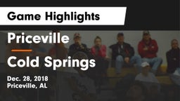 Priceville  vs Cold Springs  Game Highlights - Dec. 28, 2018