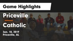 Priceville  vs Catholic Game Highlights - Jan. 18, 2019