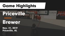 Priceville  vs Brewer  Game Highlights - Nov. 21, 2019