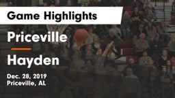 Priceville  vs Hayden  Game Highlights - Dec. 28, 2019
