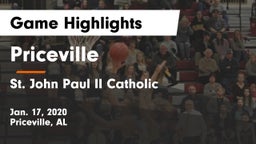 Priceville  vs St. John Paul II Catholic  Game Highlights - Jan. 17, 2020