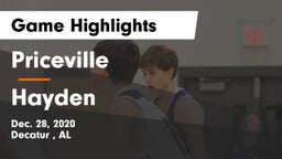 Priceville  vs Hayden  Game Highlights - Dec. 28, 2020