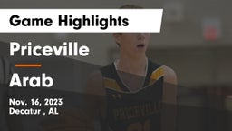 Priceville  vs Arab  Game Highlights - Nov. 16, 2023