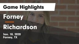 Forney  vs Richardson  Game Highlights - Jan. 18, 2020