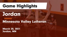 Jordan  vs Minnesota Valley Lutheran  Game Highlights - March 20, 2021