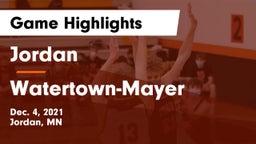 Jordan  vs Watertown-Mayer  Game Highlights - Dec. 4, 2021