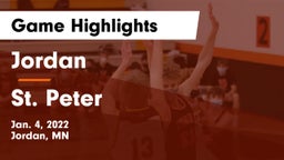 Jordan  vs St. Peter  Game Highlights - Jan. 4, 2022