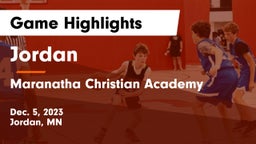 Jordan  vs Maranatha Christian Academy Game Highlights - Dec. 5, 2023