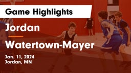 Jordan  vs Watertown-Mayer  Game Highlights - Jan. 11, 2024