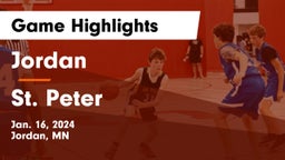 Jordan  vs St. Peter  Game Highlights - Jan. 16, 2024