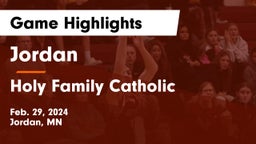 Jordan  vs Holy Family Catholic  Game Highlights - Feb. 29, 2024
