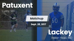 Matchup: Patuxent  vs. Lackey  2017