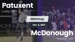Matchup: Patuxent  vs. McDonough  2017