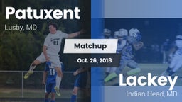 Matchup: Patuxent  vs. Lackey  2018