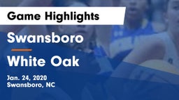 Swansboro  vs White Oak Game Highlights - Jan. 24, 2020
