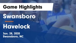 Swansboro  vs Havelock Game Highlights - Jan. 28, 2020