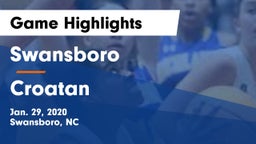 Swansboro  vs Croatan  Game Highlights - Jan. 29, 2020
