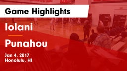 Iolani  vs Punahou  Game Highlights - Jan 4, 2017