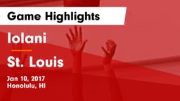 Iolani  vs St. Louis  Game Highlights - Jan 10, 2017