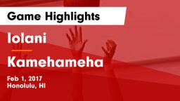 Iolani  vs Kamehameha  Game Highlights - Feb 1, 2017
