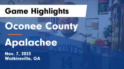Oconee County  vs Apalachee  Game Highlights - Nov. 7, 2023