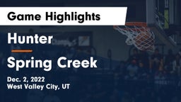 Hunter  vs Spring Creek  Game Highlights - Dec. 2, 2022