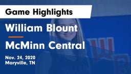 William Blount  vs McMinn Central Game Highlights - Nov. 24, 2020
