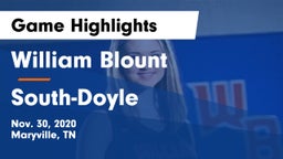 William Blount  vs South-Doyle  Game Highlights - Nov. 30, 2020