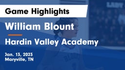William Blount  vs Hardin Valley Academy Game Highlights - Jan. 13, 2023