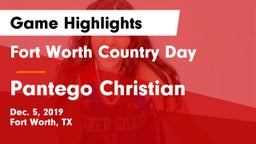 Fort Worth Country Day  vs Pantego Christian  Game Highlights - Dec. 5, 2019