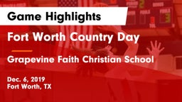 Fort Worth Country Day  vs Grapevine Faith Christian School Game Highlights - Dec. 6, 2019