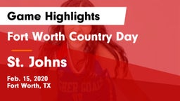 Fort Worth Country Day  vs St. Johns  Game Highlights - Feb. 15, 2020