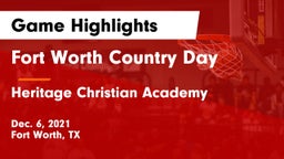 Fort Worth Country Day  vs Heritage Christian Academy Game Highlights - Dec. 6, 2021