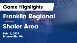 Franklin Regional  vs Shaler Area  Game Highlights - Feb. 4, 2020