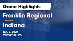 Franklin Regional  vs Indiana  Game Highlights - Jan. 7, 2020