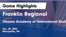 Franklin Regional  vs Obama Academy of International Studies  Game Highlights - Jan. 28, 2024