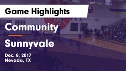 Community  vs Sunnyvale  Game Highlights - Dec. 8, 2017