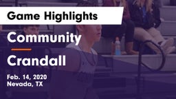 Community  vs Crandall  Game Highlights - Feb. 14, 2020