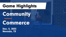 Community  vs Commerce  Game Highlights - Dec. 5, 2023